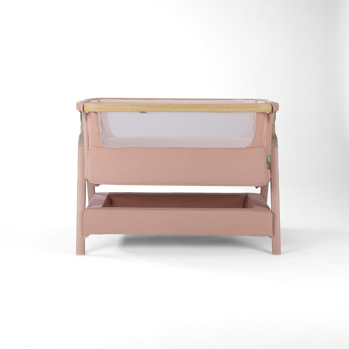 Tutti Bambini Cozee Air 2 Bedside Crib - Drifted Oak & Blush