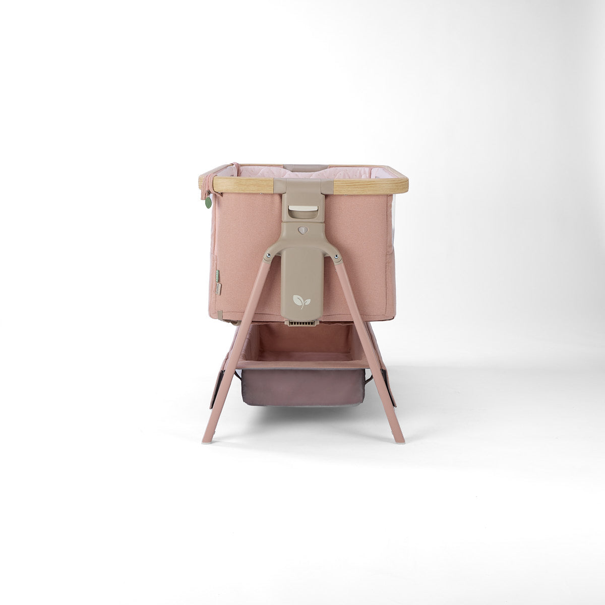 Tutti Bambini Cozee Air 2 Bedside Crib - Drifted Oak & Blush