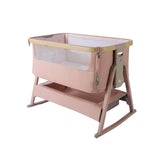 Tutti Bambini Cozee Air 2 Bedside Crib - Drifted Oak & Blush