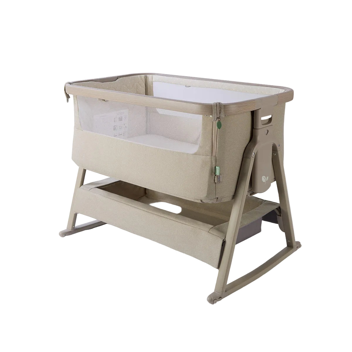 Tutti BambiniCozee Air 2 Bedside Crib - Soft Walnut & Cocoa