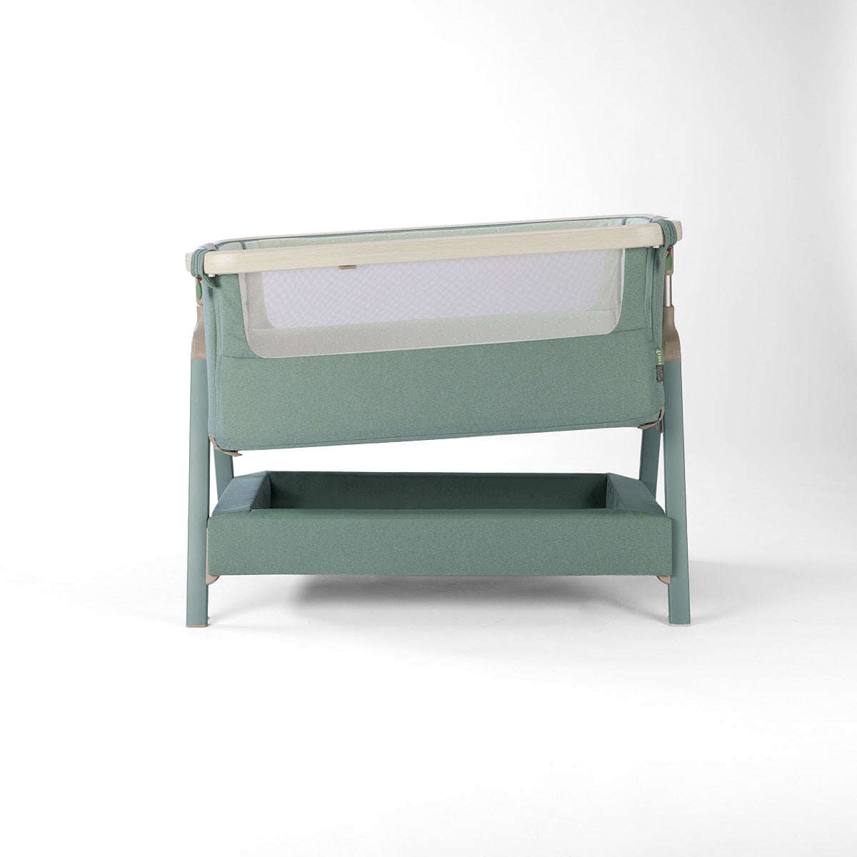 Tutti BambiniCozee Air 2 Bedside Crib - Whitewash & Kelp