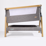 Tutti Bambini Cozee Air Bedside Crib - Oak & Charcoal