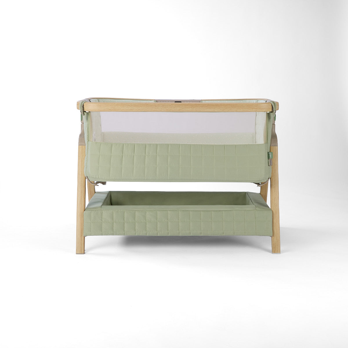 Tutti Bambini Cozee Sense Bedside Crib - Drifted Oak & Eucalyptus