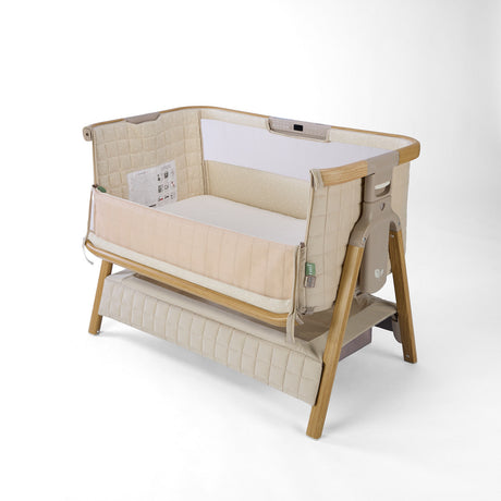 Tutti Bambini Cozee Sense Bedside Crib - Toasted Oak & Sand