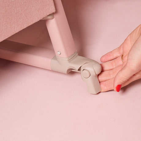 Tutti Bambini Cozee Air 2 Bedside Crib - Drifted Oak & Blush