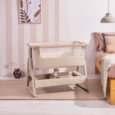 Tutti BambiniCozee Air 2 Bedside Crib - Soft Walnut & Cocoa