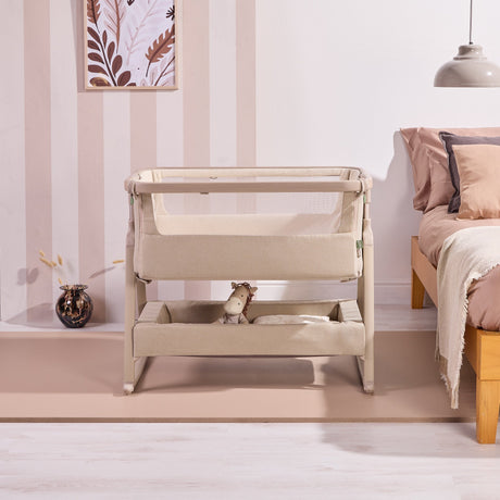 Tutti BambiniCozee Air 2 Bedside Crib - Soft Walnut & Cocoa