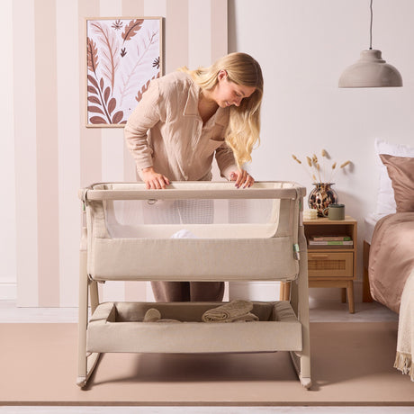 Tutti BambiniCozee Air 2 Bedside Crib - Soft Walnut & Cocoa