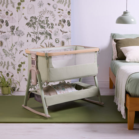 Tutti BambiniCozee Air 2 Bedside Crib - Drifted Oak & Eucalyptus