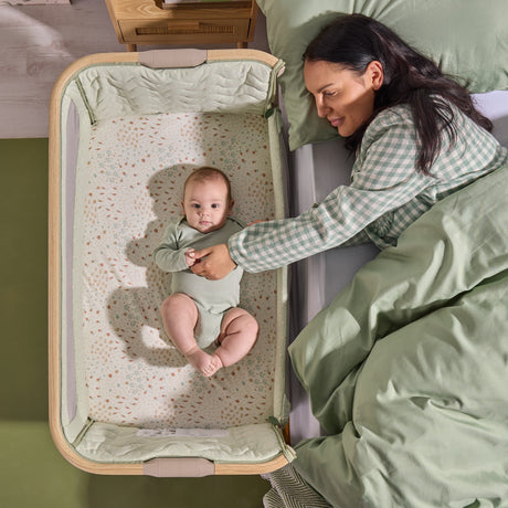 Tutti BambiniCozee Air 2 Bedside Crib - Drifted Oak & Eucalyptus