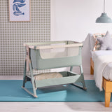 Tutti BambiniCozee Air 2 Bedside Crib - Whitewash & Kelp