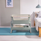 Tutti BambiniCozee Air 2 Bedside Crib - Whitewash & Kelp