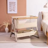 Tutti BambiniCozee Air 2 Bedside Crib - Toasted Oak & Sand