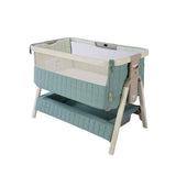 Tutti Bambini Cozee Sense Bedside Crib - White Wash & Kelp