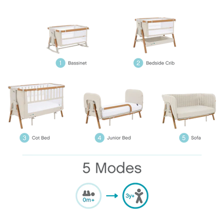Tutti Bambini Cozee XL Junior Bed & Sofa Expansion Pack - Scandinavian Walnut & Ecru