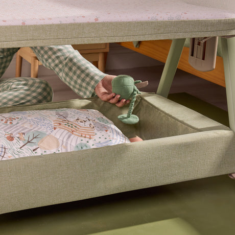 Tutti Bambini Cozee Zen Bedside Crib - Eucalyptus