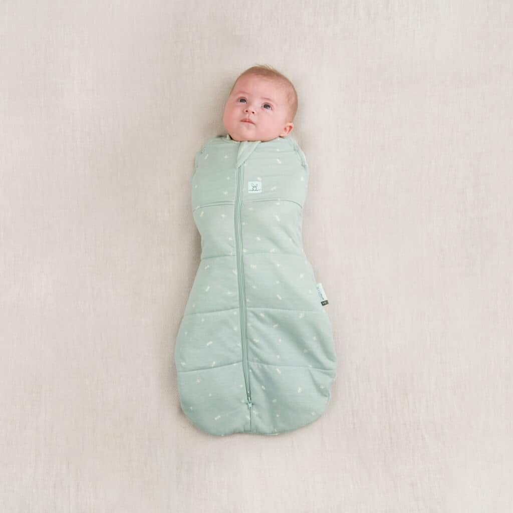 ergoPouch Organic Winter Swaddle Sleeping Bag | 2.5 Tog | 0-3 Months - Sage