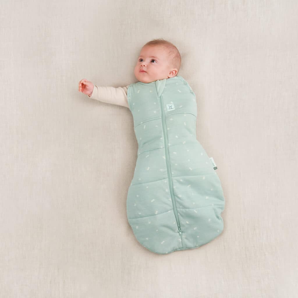 ergoPouch Organic Winter Swaddle Sleeping Bag | 2.5 Tog | 0-3 Months - Sage