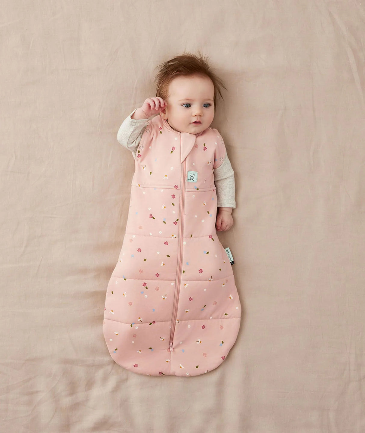 ergoPouch Organic Winter Swaddle Sleeping Bag | 2.5 Tog | 0-3 Months - Daisies