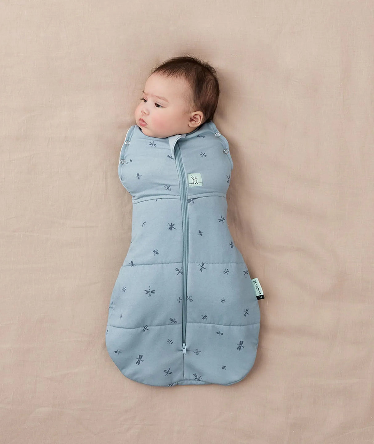 ergoPouch Organic Winter Swaddle Sleeping Bag | 2.5 Tog | 0-3 Months - Dragonflies