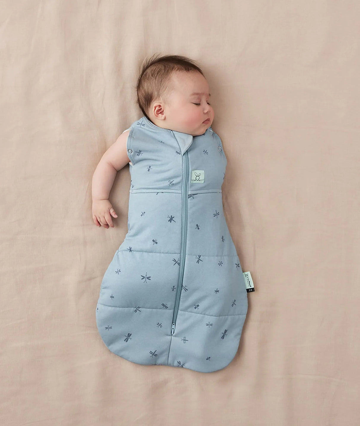 ergoPouch Organic Summer Swaddle Sleeping Bag | 0.2 Tog | 0-3 Months - Dragonflies