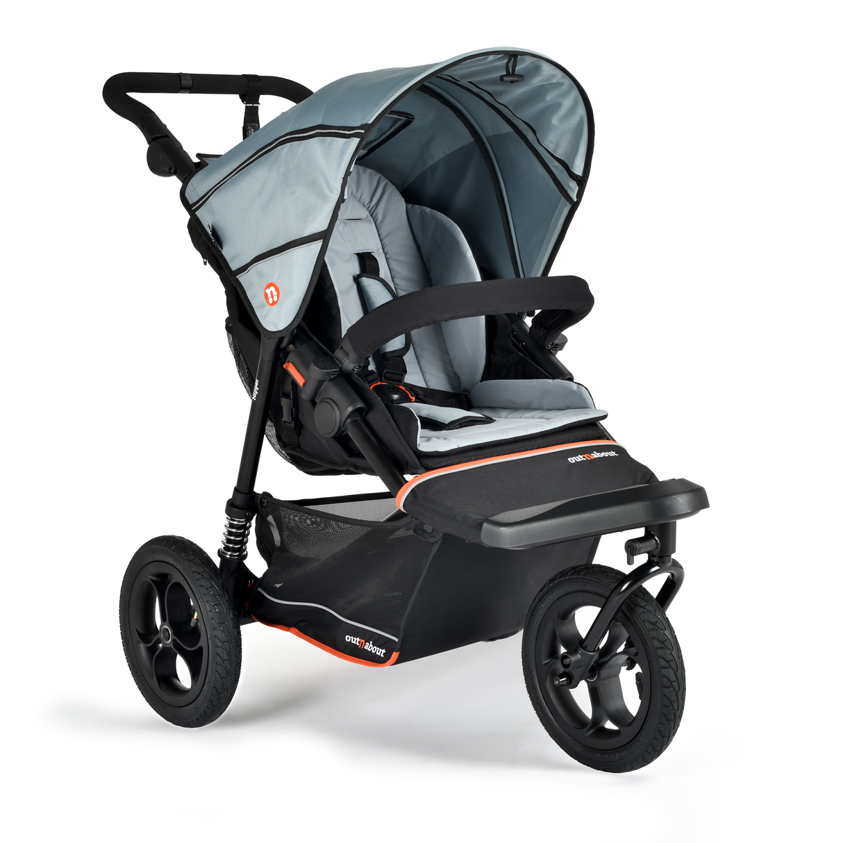 Out n About Nipper V6 Single Pushchair - Rocksalt Grey