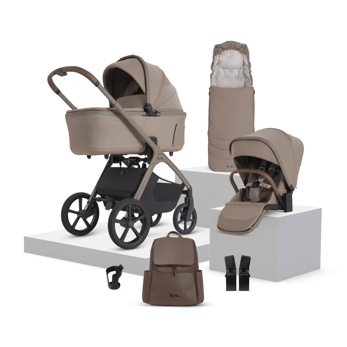 Silver Cross Cove 2 Pushchair Bundle with Accessories - Champagne