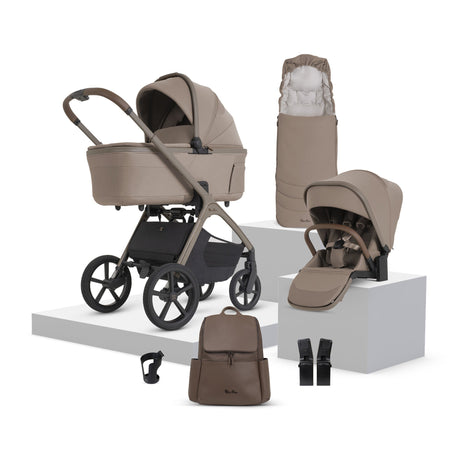 Silver Cross Cove 2 BeSafe Go Beyond 2 Car Seat and Base Travel System - Champagne - Champagne pushchair image 1