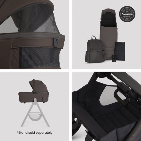 Silver Cross Cove 2 BeSafe Go Beyond 2 Car Seat and Base Travel System - Chocolate - Chocolate pushchair image 9