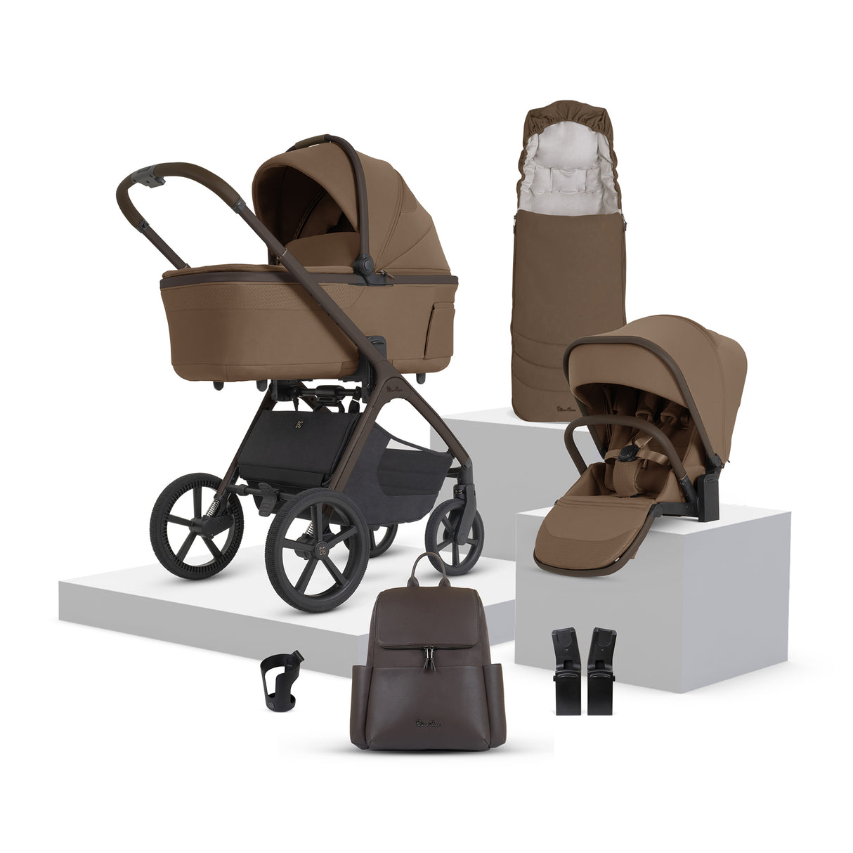 Silver Cross Cove 2 Pushchair Bundle with Accessories - Maple