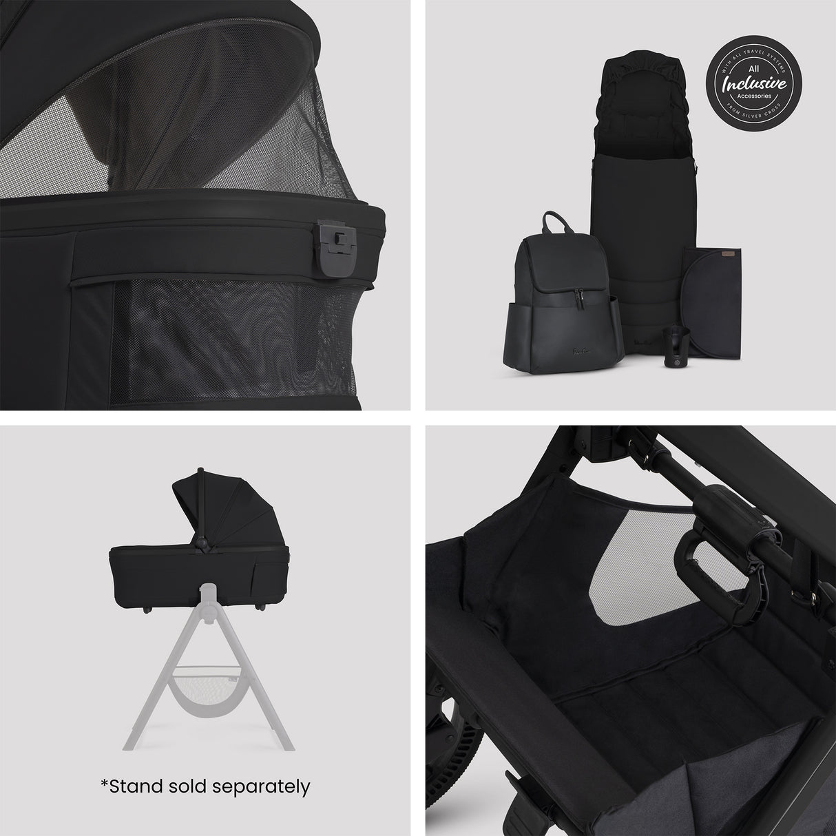 Silver Cross Cove 2 Pushchair Bundle with Accessories - Onyx
