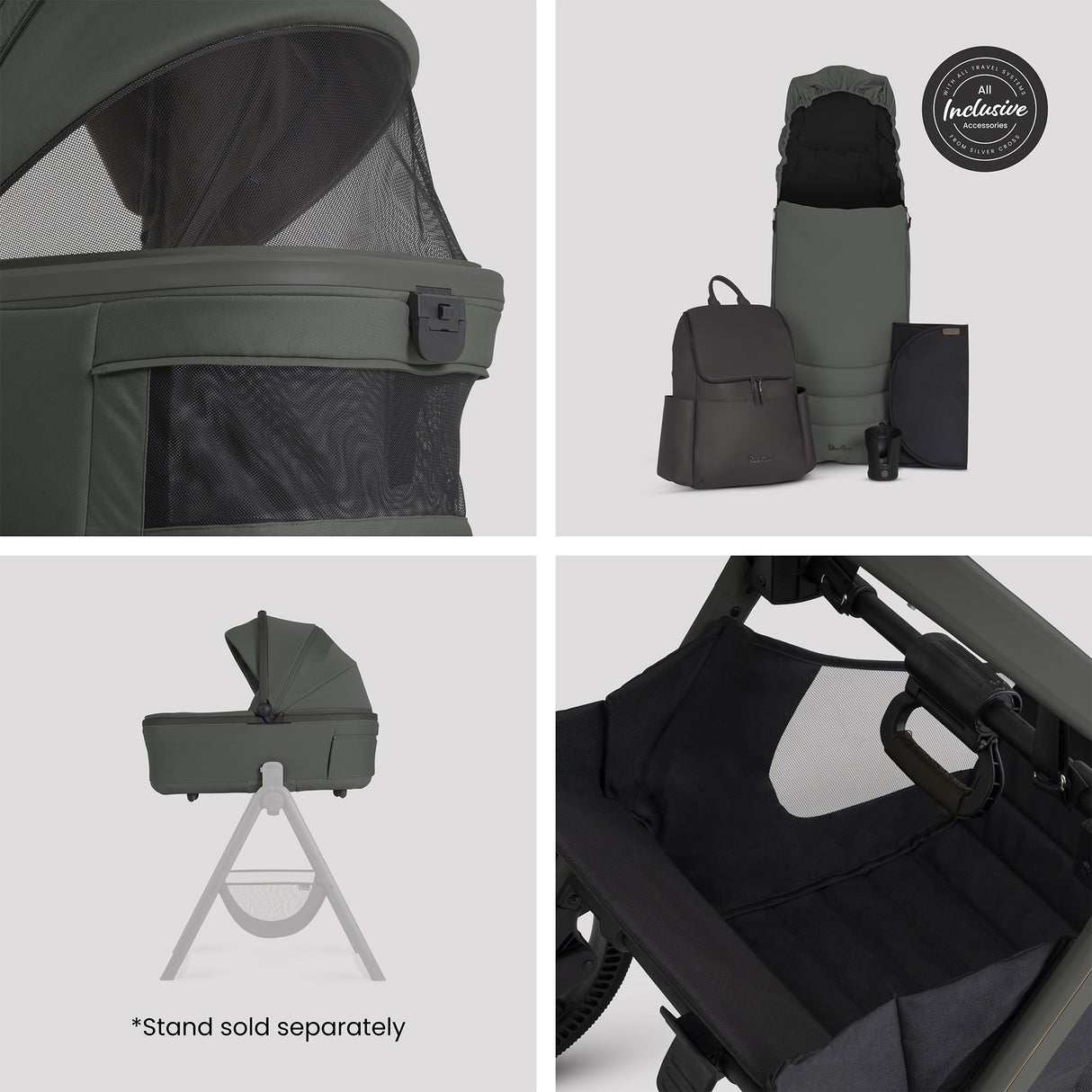 Silver Cross Cove 2 Pushchair Bundle with Accessories - Pewter