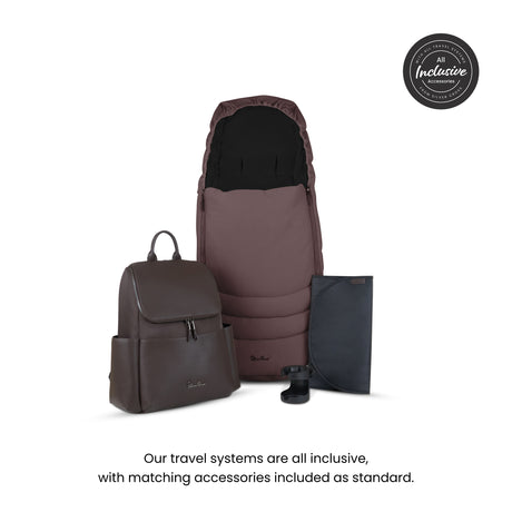Silver Cross Cove Ultimate Travel System with Glide Plus 360 and ISOFIX Base - Damson