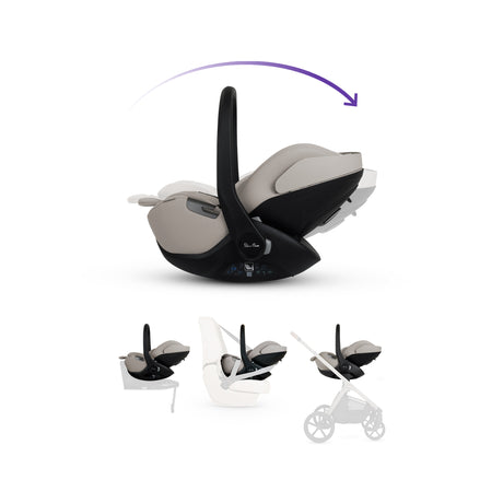 Silver Cross Cove Ultimate Family Travel System with Glide Plus 360, Approach Plus 360 Car Seat and ISOFIX Base - Maple