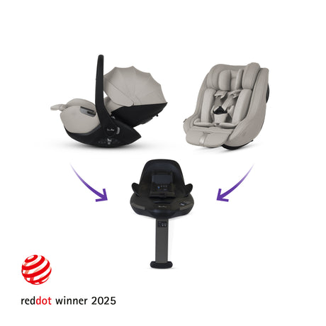 Silver Cross Cove Ultimate Family Travel System with Glide Plus 360, Approach Plus 360 Car Seat and ISOFIX Base - Maple