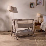 Tutti Bambini Cozee Sense Bedside Crib - Soft Walnut & Cocoa