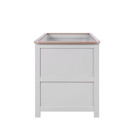 Tutti Bambini Verona 2 Piece Nursery Furniture Set with Cot Bed and Dresser - Dove Grey / Oak