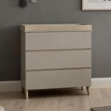 Babymore Dante 2 Piece Nursery Furniture Set with Cot bed and Chest Changer - Cashmere