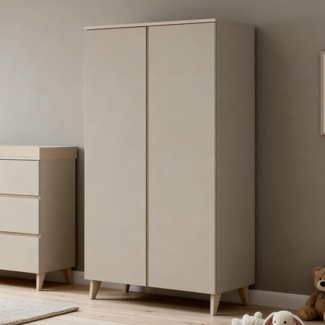 Babymore Dante 3 Piece Nursery Room Set with Cot bed, Chest Changer and Wardrobe - Cashmere