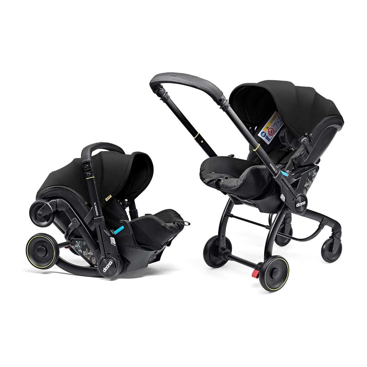 Doona X Reclining Infant Car Seat Stroller - Nitro Black