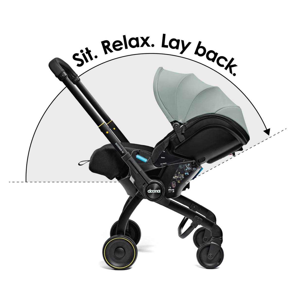 Doona X Reclining Infant Car Seat Stroller - Dusty Sage