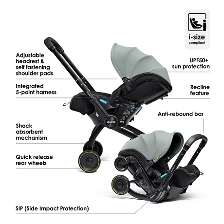 Doona X Reclining Infant Car Seat Stroller - Dusty Sage