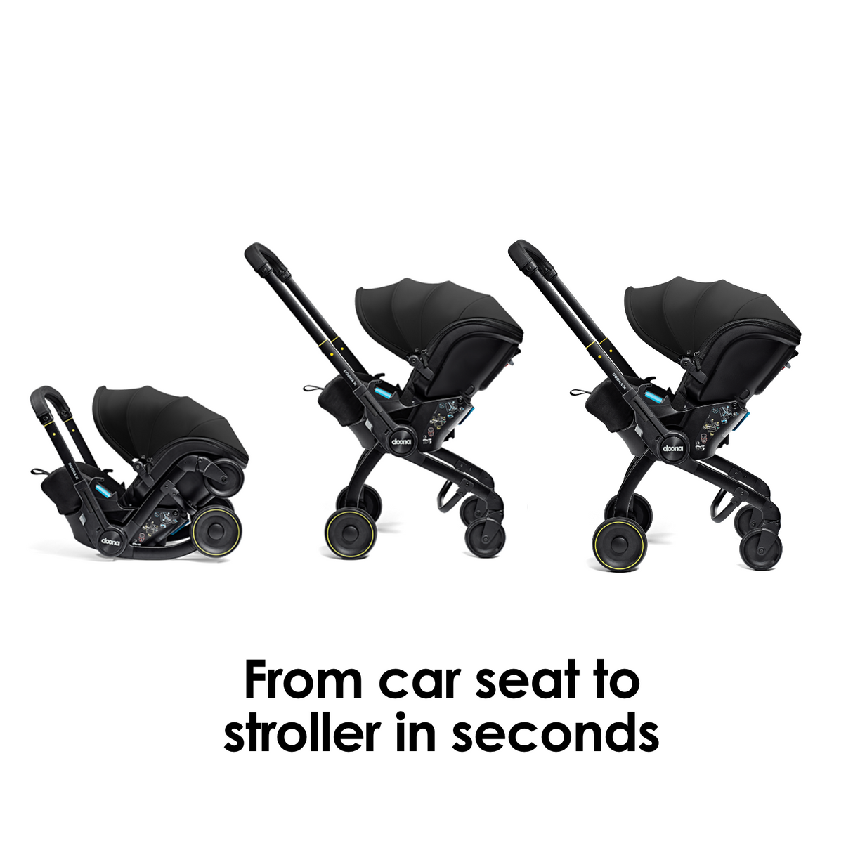 Doona X Reclining Infant Car Seat Stroller - Nitro Black