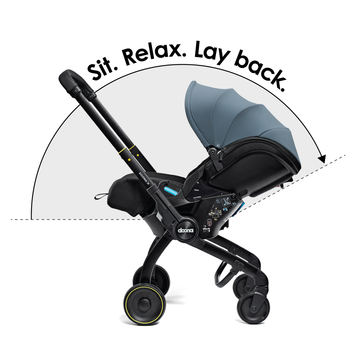 Doona X Reclining Infant Car Seat Stroller - Ocean Blue