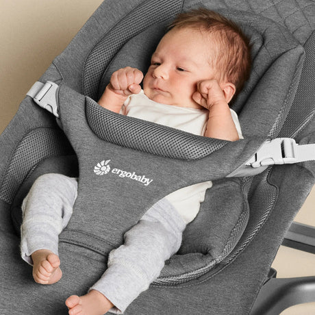 ergobaby Evolve Knit Baby Bouncer - Charcoal Grey