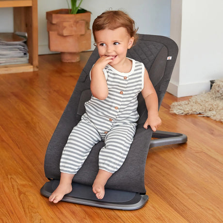 ergobaby Evolve Knit Baby Bouncer - Charcoal Grey