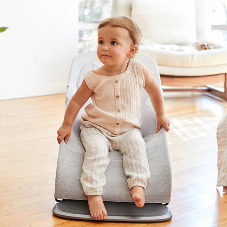 ergobaby Evolve Knit Baby Bouncer - Light Grey