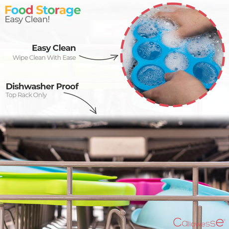 Callowesse Silicone Food Portion Storage Container & Lid – Green