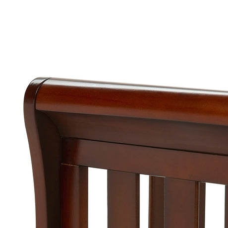 Babymore Eva Sleigh Drop Side Cot Bed with Under Drawer - Brown