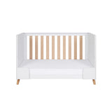 Tutti Bambini Fika Mini 2 Piece Nursery Furniture Set with Cot Bed & Dresser - White & Light Oak